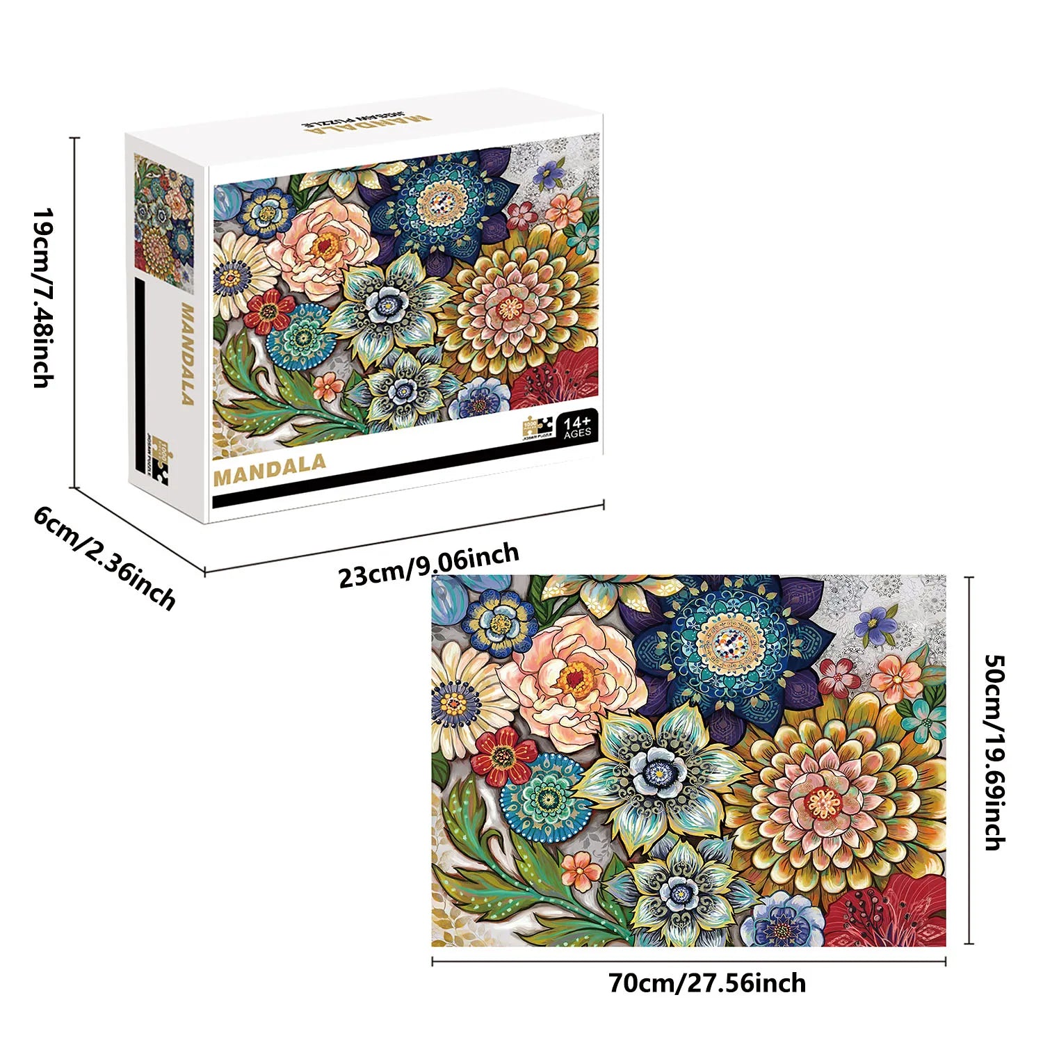 1000 Teile Puzzle - Mandala