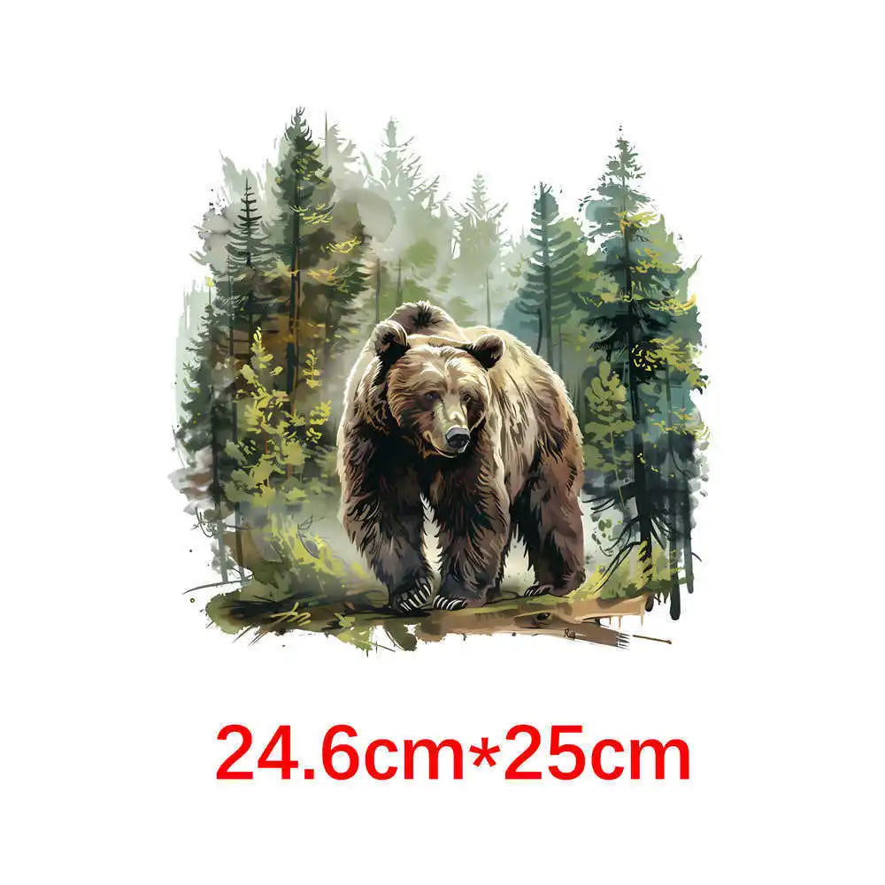 Bügelaufkleber - 25cm Eisbär auf Gletscher