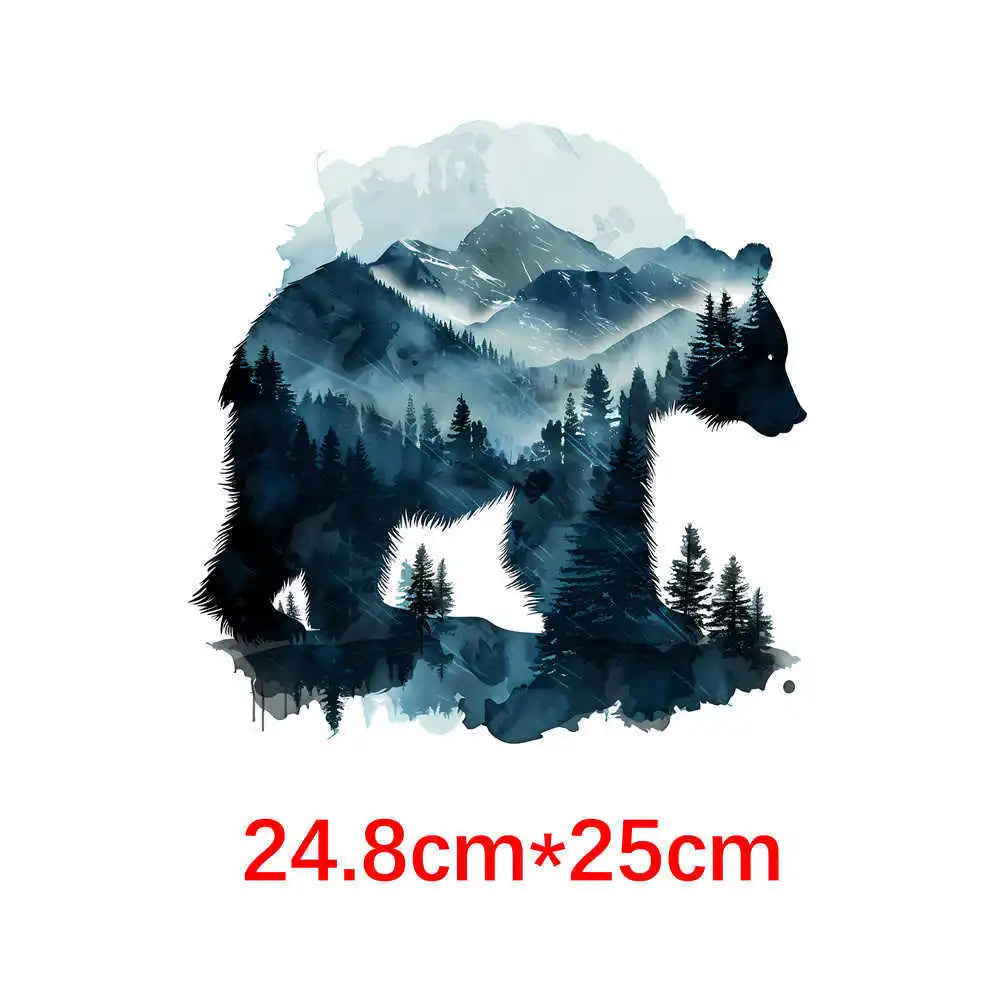 Bügelaufkleber - 25cm Eisbär auf Gletscher