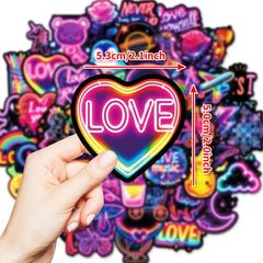 Sticker‑Set - Lustige Neon Graffiti‑Sticker (10‑50 Stk.)