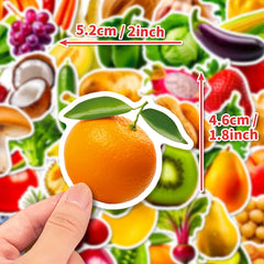 Sticker-Set - 50 Obst und Gemüse