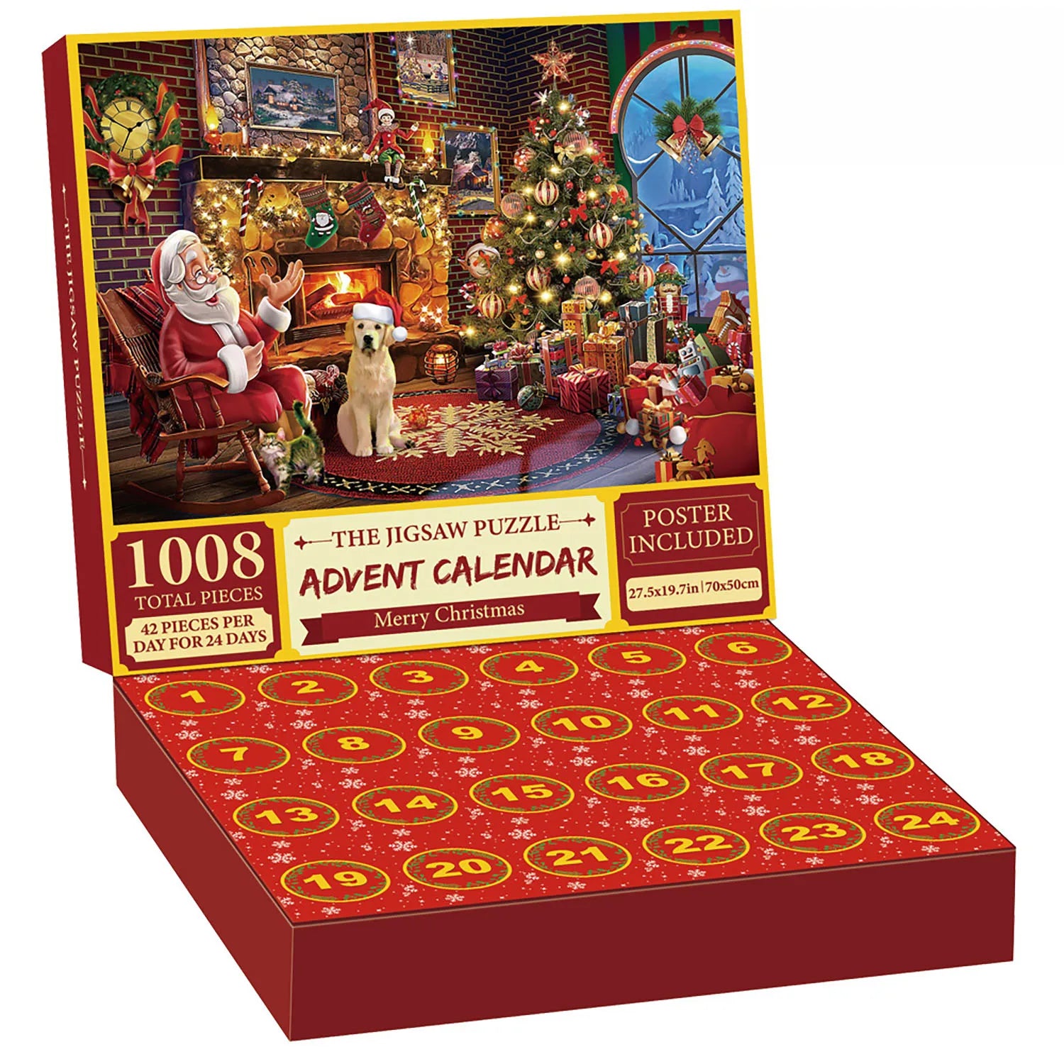 1008 Teile Puzzle - Adventskalender Weihnachten 2024