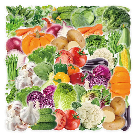 Sticker‑Set - Vegetarische Gemüse‑Sticker (10‑50 Stk.)