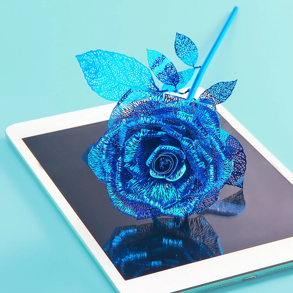 3D Metall-Puzzle - Goldene Rose