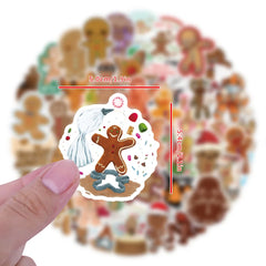 Sticker‑Set - Lebkuchen‑Mann Weihnachts‑Sticker (10‑60 Stk.)