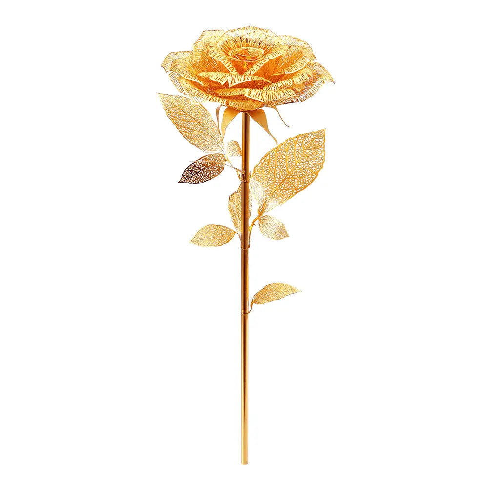 3D Metall-Puzzle - Goldene Rose