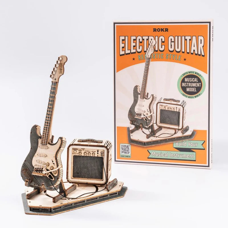 3D Holz-Puzzle - Elektrische Gitarre