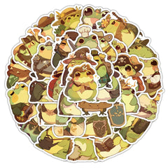 Sticker-Set - Retro-Frösche (10/30/50 Stück)